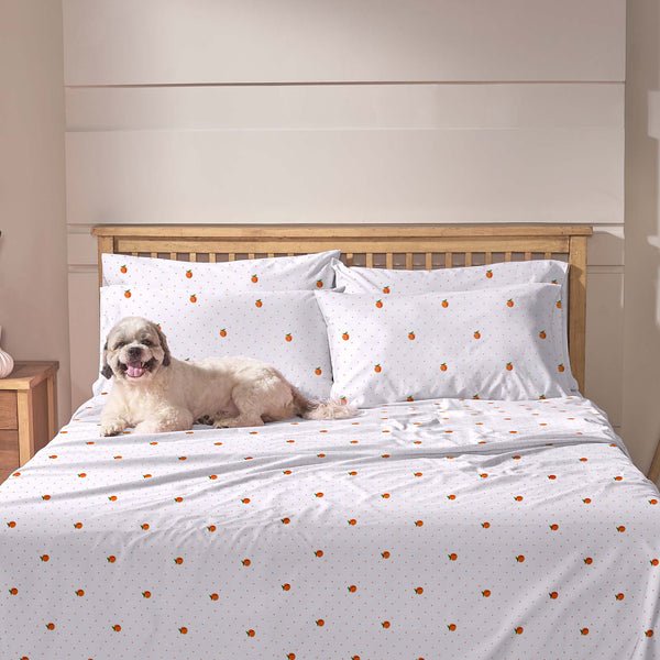 Peach Dot / Twin / with flat sheet